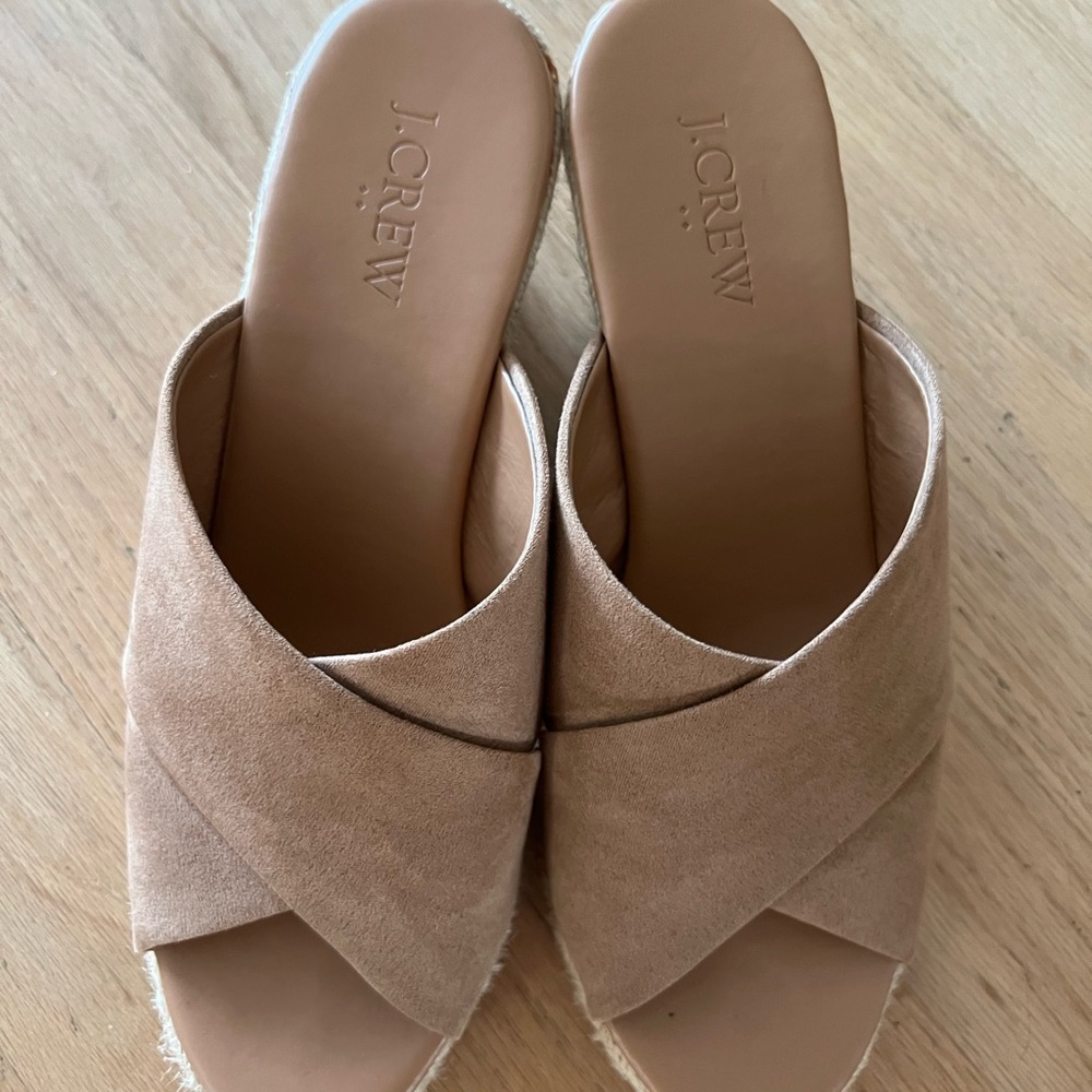 J. Crew Women's Beige Suede Mules